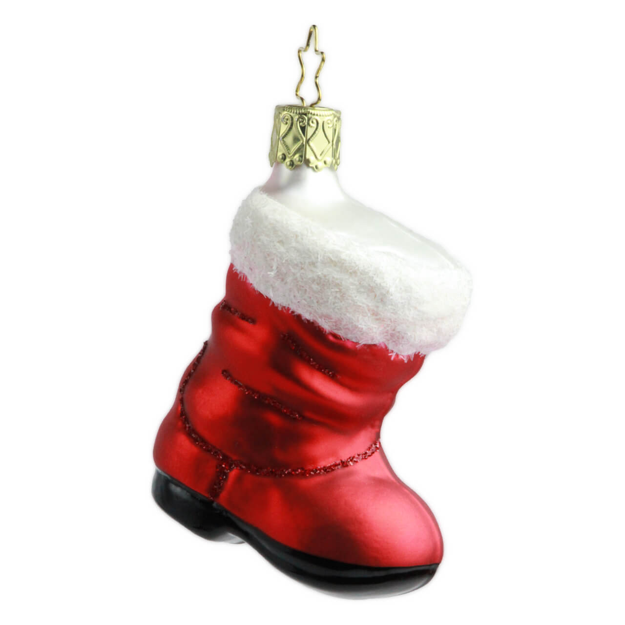 21-1960-6-Christbaumkugel-Nikolausstiefel-1 Stivale di Babbo Natale