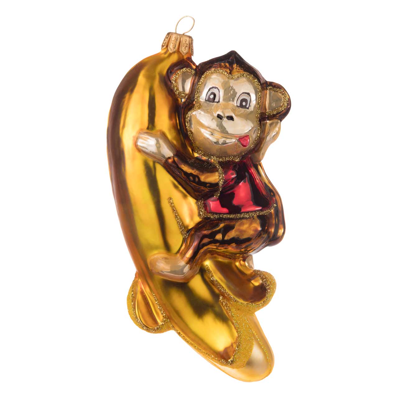 Scimmia su banana